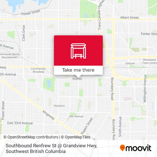 Southbound Renfrew St @ Grandview Hwy plan