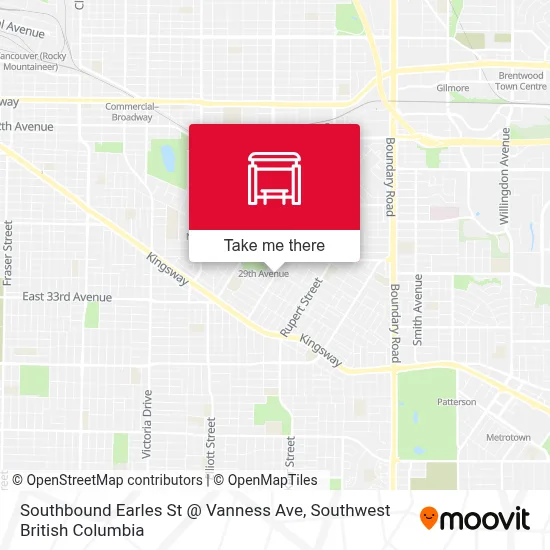 Southbound Earles St @ Vanness Ave map