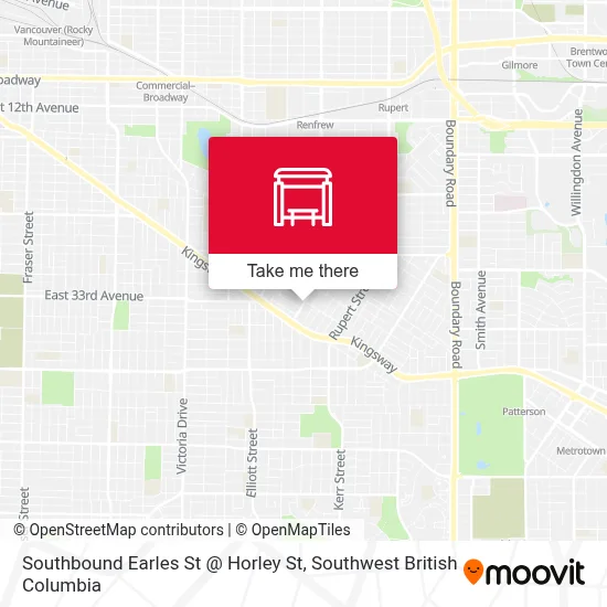 Southbound Earles St @ Horley St map