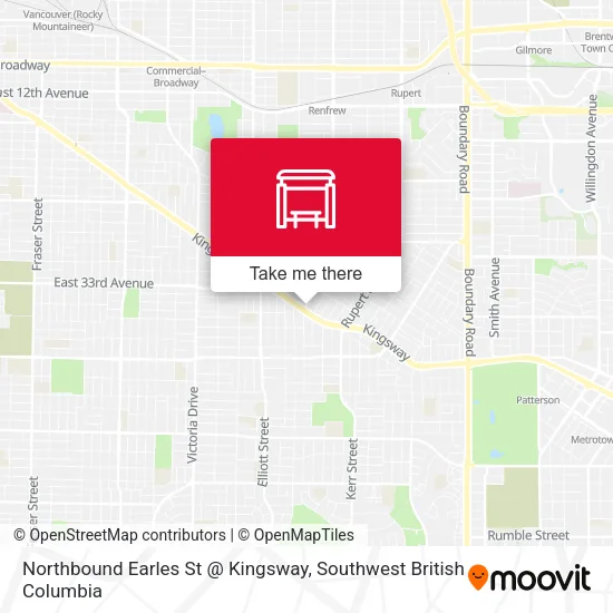 Northbound Earles St @ Kingsway map