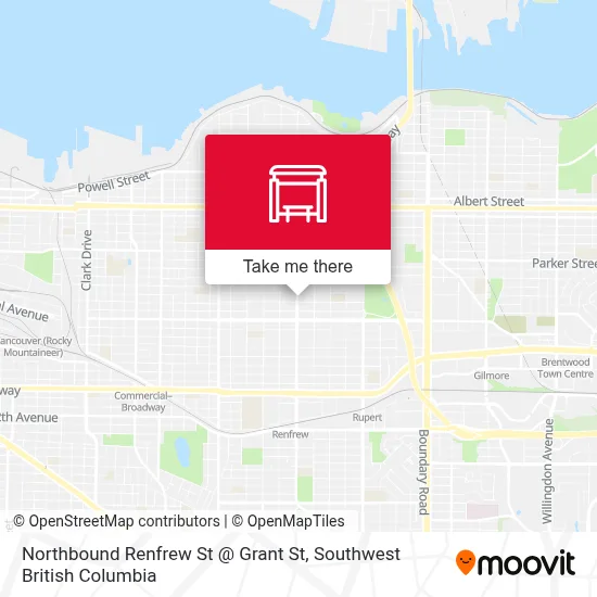 Northbound Renfrew St @ Grant St map
