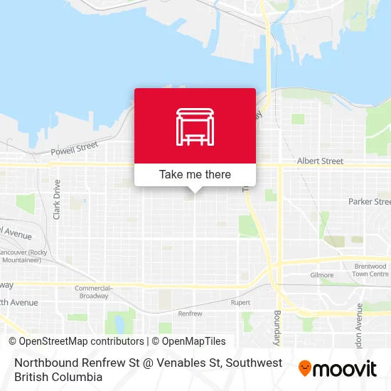 Northbound Renfrew St @ Venables St map