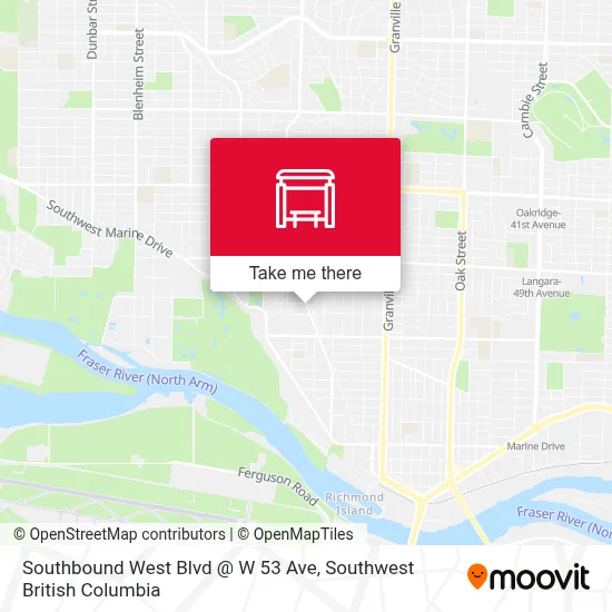 Southbound West Blvd @ W 53 Ave map