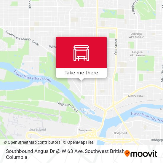 Southbound Angus Dr @ W 63 Ave map