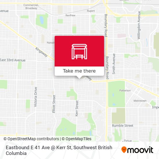 Eastbound E 41 Ave @ Kerr St map