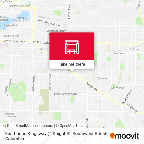 Eastbound Kingsway @ Knight St plan