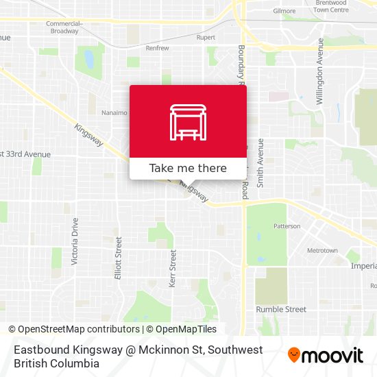 Eastbound Kingsway @ Mckinnon St plan