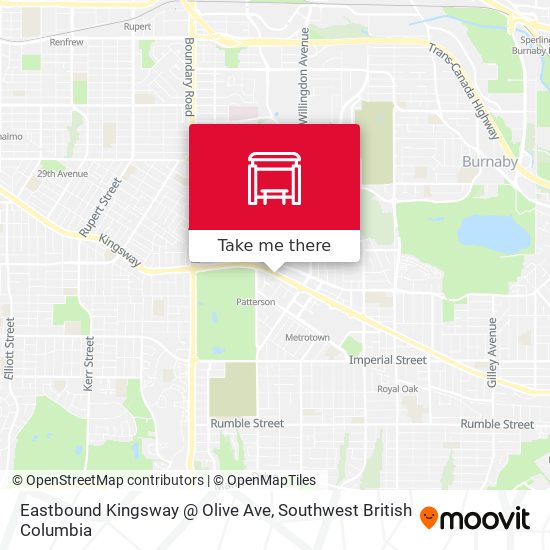 Eastbound Kingsway @ Olive Ave plan
