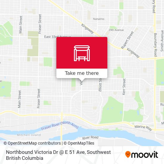 Northbound Victoria Dr @ E 51 Ave map