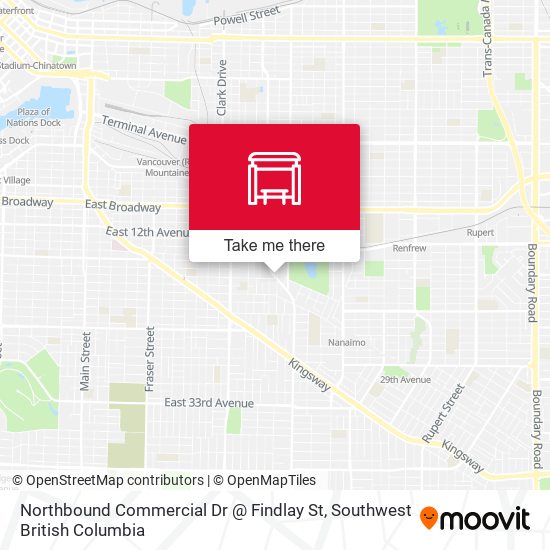 Northbound Commercial Dr @ Findlay St map