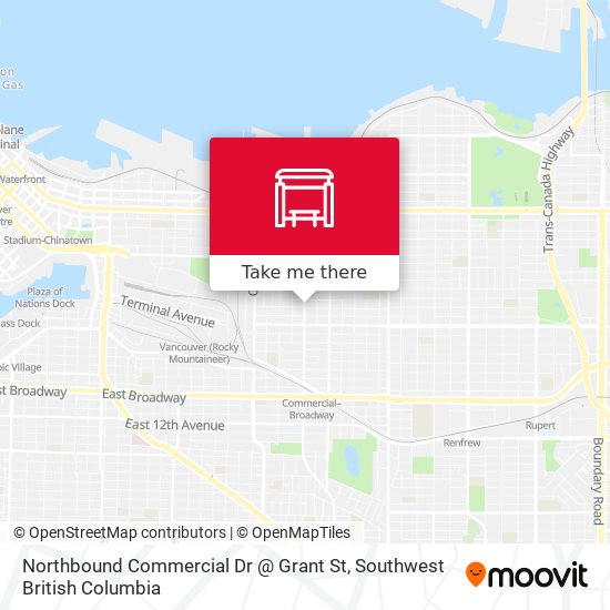 Northbound Commercial Dr @ Grant St map