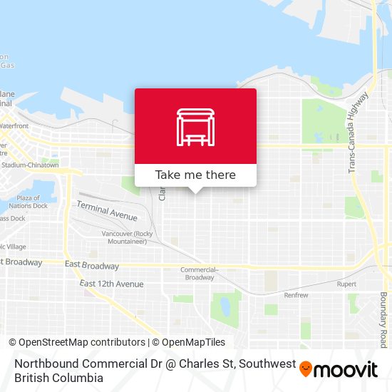 Northbound Commercial Dr @ Charles St map