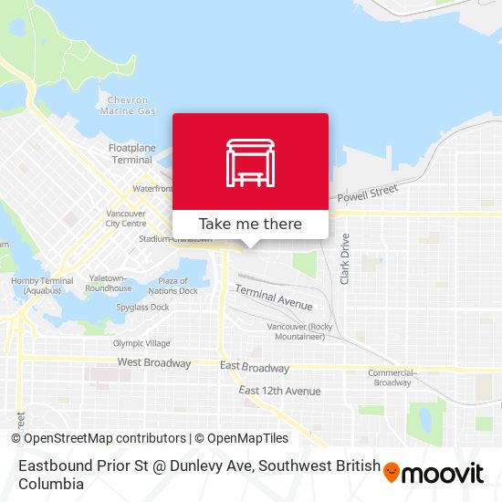 Eastbound Prior St @ Dunlevy Ave plan