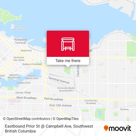 Eastbound Prior St @ Campbell Ave map