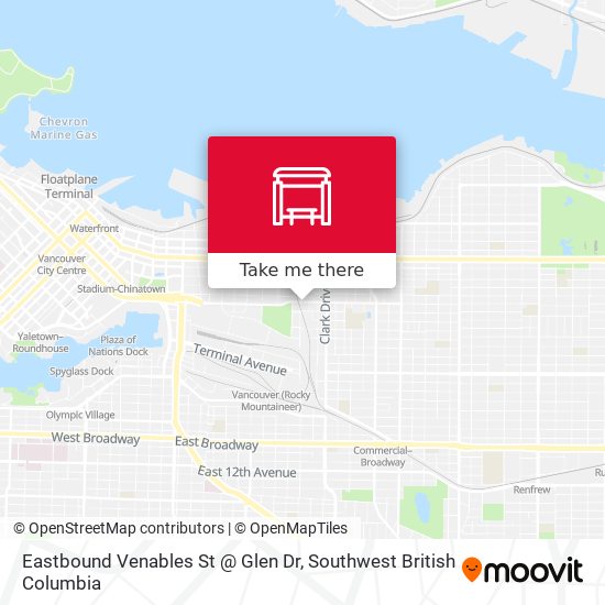 Eastbound Venables St @ Glen Dr plan
