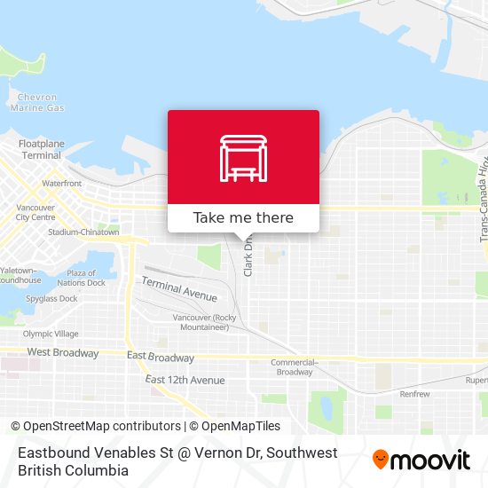 Eastbound Venables St @ Vernon Dr plan