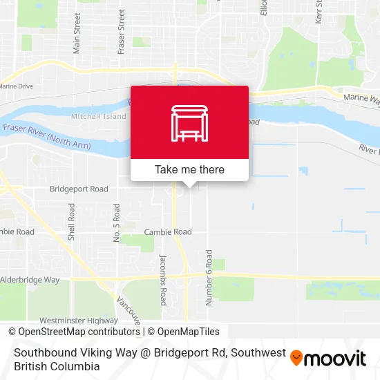 Southbound Viking Way @ Bridgeport Rd map
