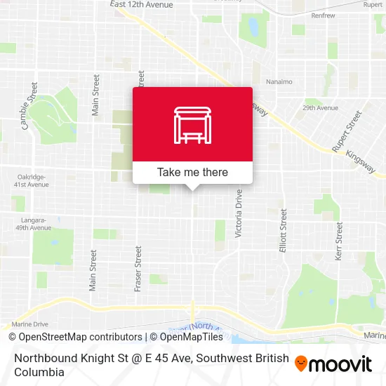Northbound Knight St @ E 45 Ave plan