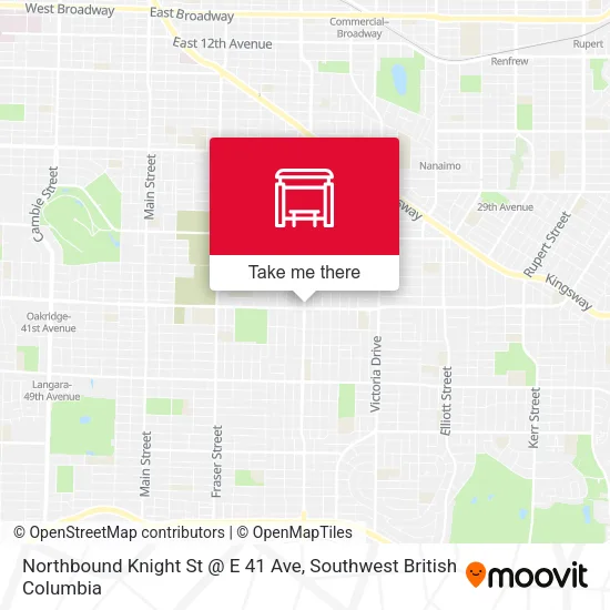 Northbound Knight St @ E 41 Ave map