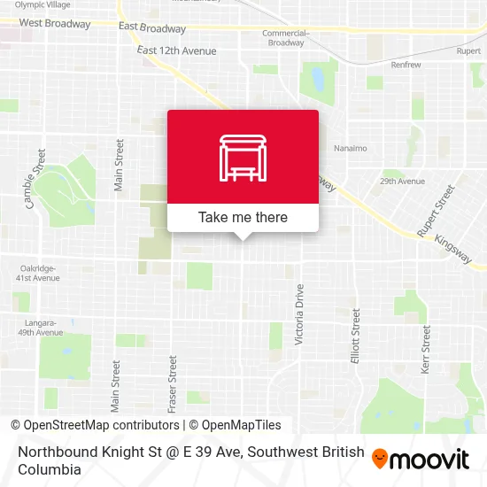 Northbound Knight St @ E 39 Ave map