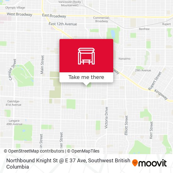 Northbound Knight St @ E 37 Ave map