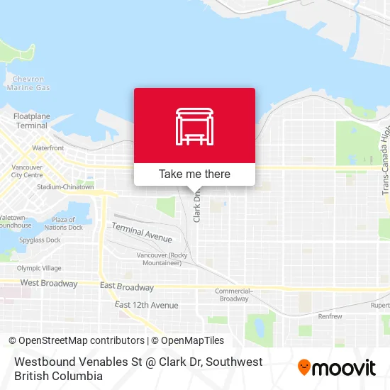 Westbound Venables St @ Clark Dr plan