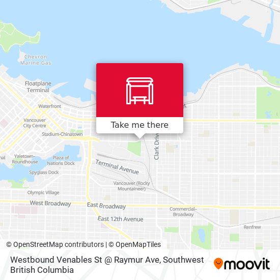 Westbound Venables St @ Raymur Ave plan