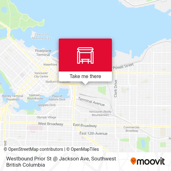 Westbound Prior St @ Jackson Ave map