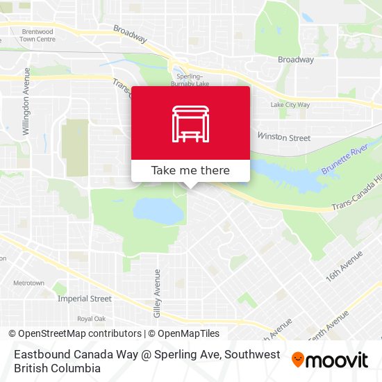 Eastbound Canada Way @ Sperling Ave plan