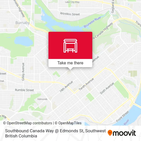 Southbound Canada Way @ Edmonds St map