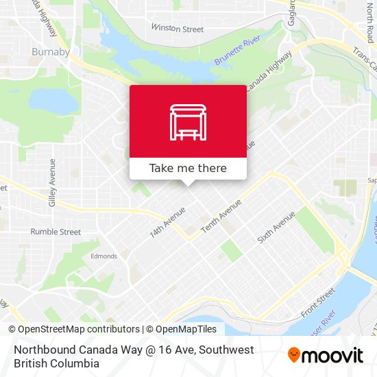 Northbound Canada Way @ 16 Ave plan