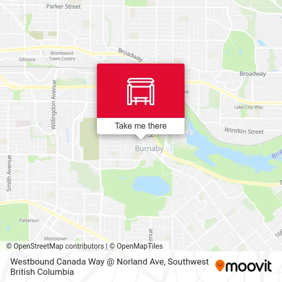 Westbound Canada Way @ Norland Ave map