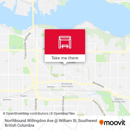 Northbound Willingdon Ave @ William St map