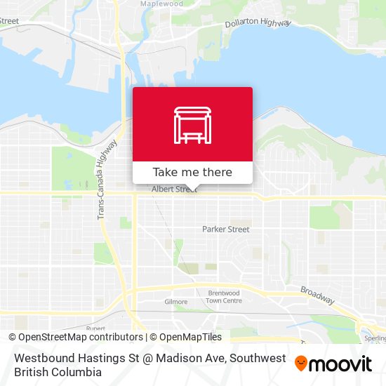 Westbound Hastings St @ Madison Ave plan