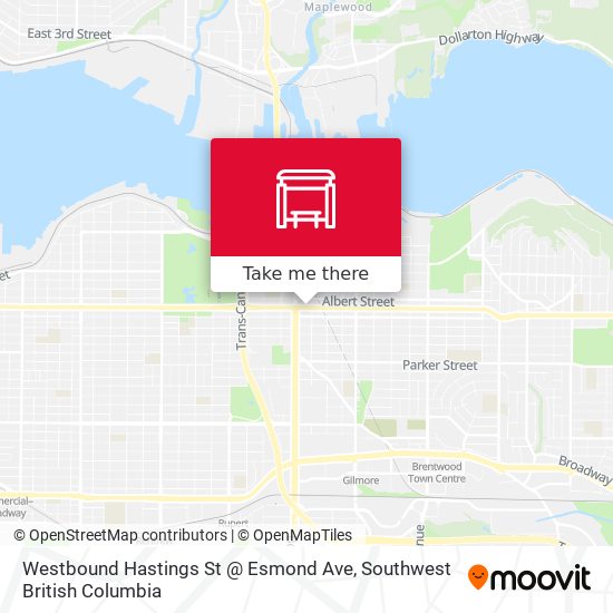 Westbound Hastings St @ Esmond Ave plan