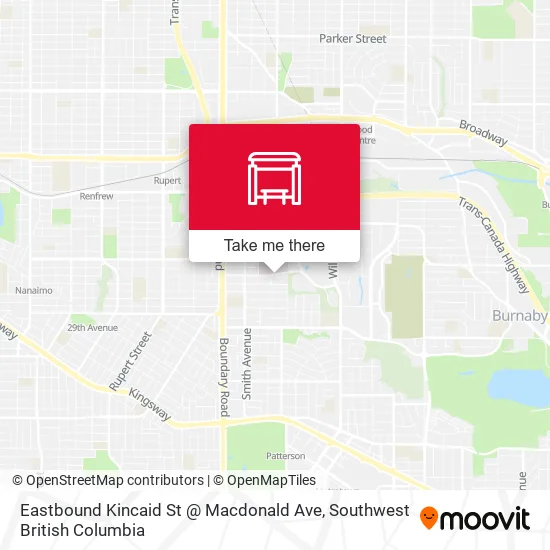 Eastbound Kincaid St @ Macdonald Ave map