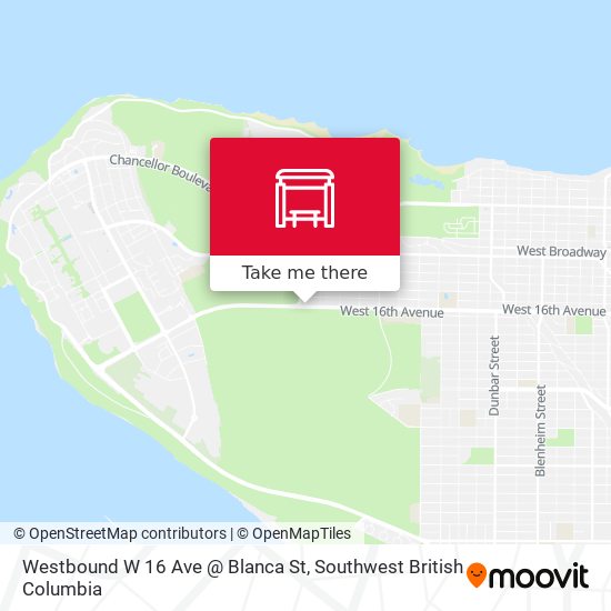 Westbound W 16 Ave @ Blanca St map