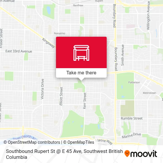 Southbound Rupert St @ E 45 Ave map