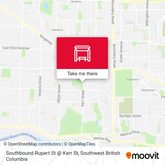 Southbound Rupert St @ Kerr St plan