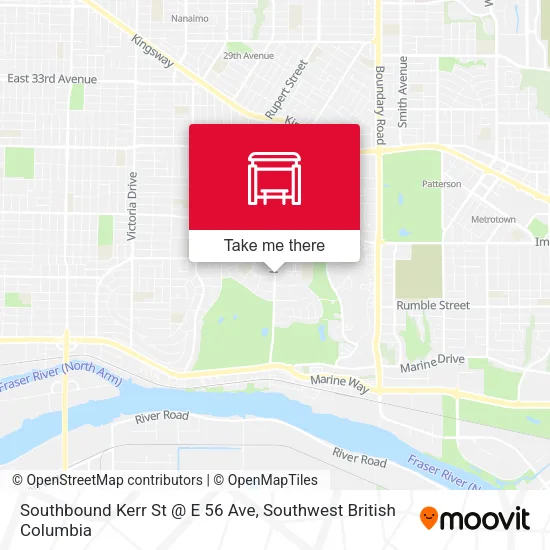 Southbound Kerr St @ E 56 Ave map