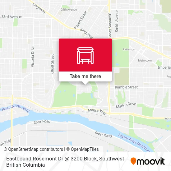 Eastbound Rosemont Dr @ 3200 Block map