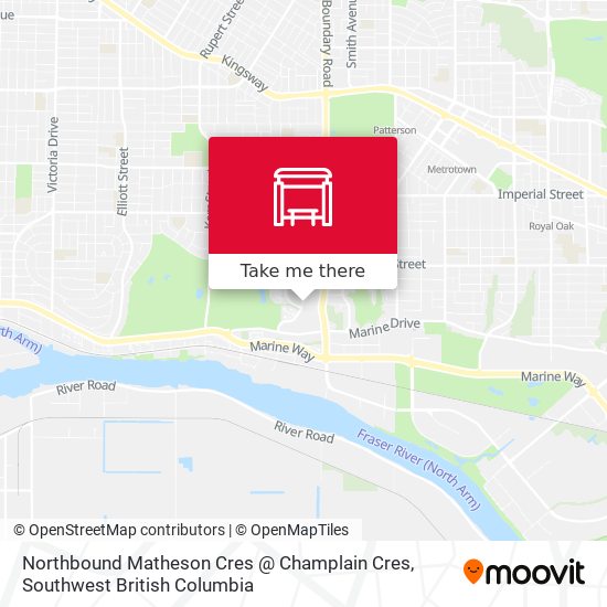 Northbound Matheson Cres @ Champlain Cres map