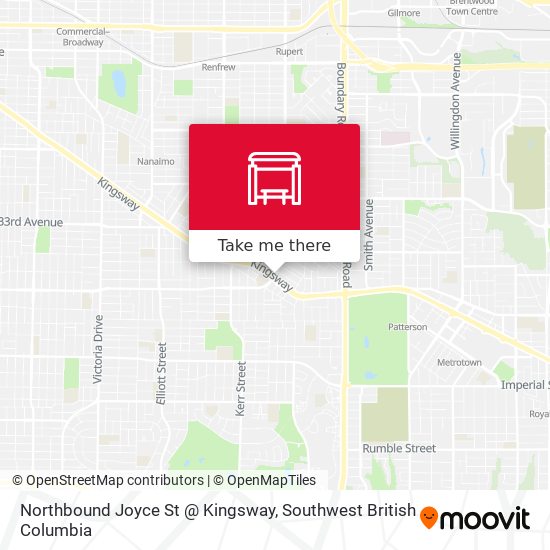 Northbound Joyce St @ Kingsway plan