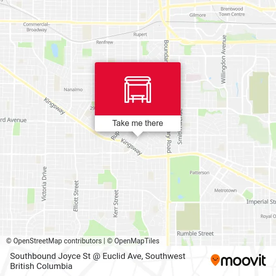 Southbound Joyce St @ Euclid Ave map