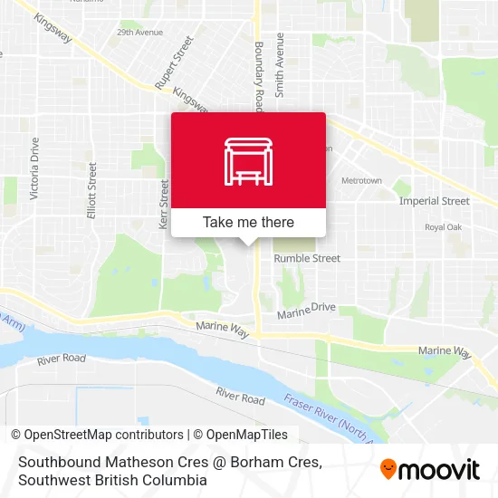 Southbound Matheson Cres @ Borham Cres map