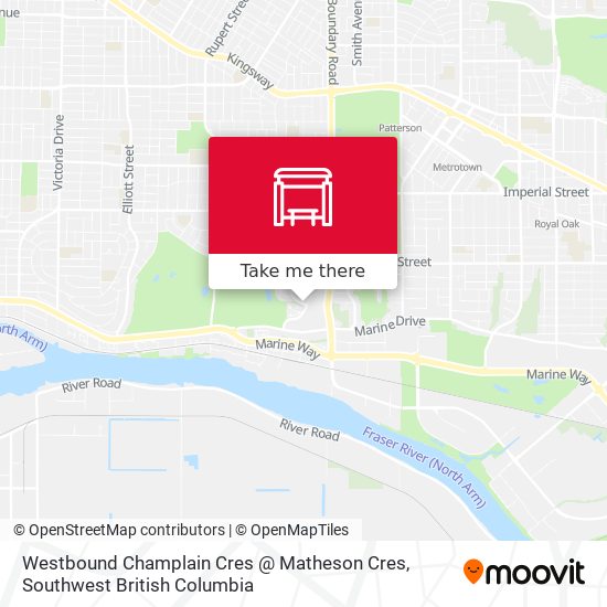 Westbound Champlain Cres @ Matheson Cres plan