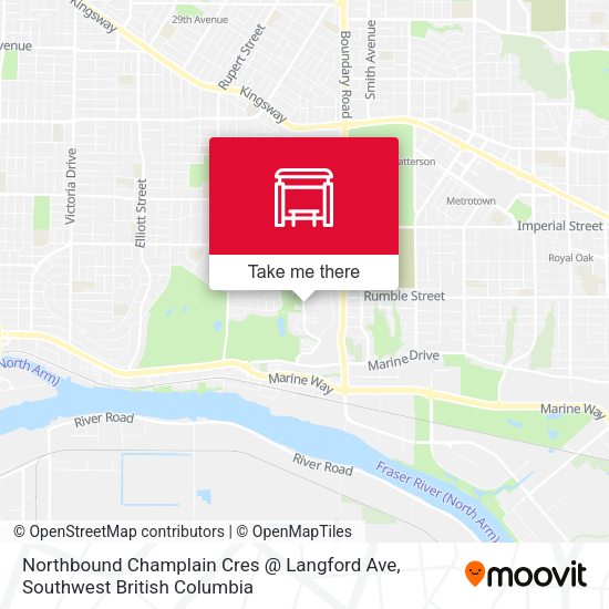 Northbound Champlain Cres @ Langford Ave map