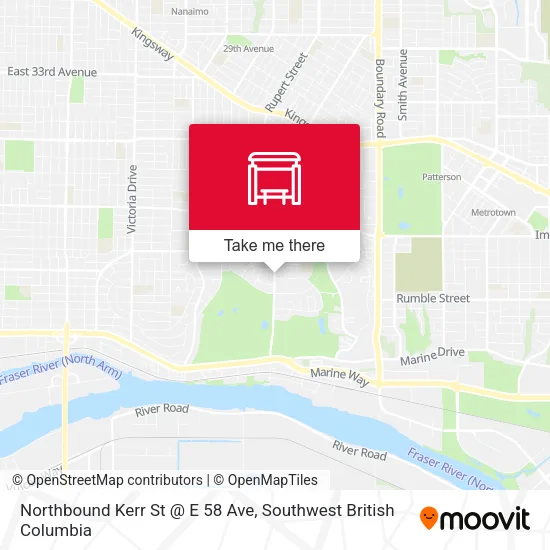 Northbound Kerr St @ E 58 Ave map