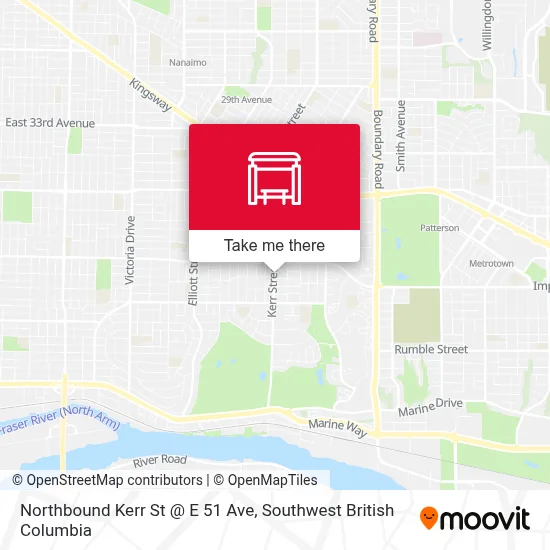 Northbound Kerr St @ E 51 Ave map