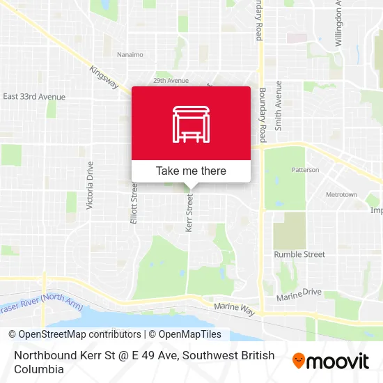 Northbound Kerr St @ E 49 Ave map